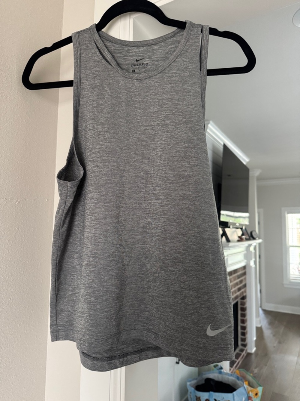Nike Heather Gray Dri-FIT Athletic Tank Top